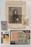 Vöröskereszt-gyűjtemény: Levélzárók, gyufacímkék, naptárak... / red cross collection