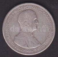 1930. 5P Ag "Horthy jobbra" T:3 apró ph.
