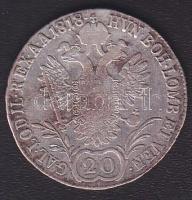Ausztria/magyar verdejel 1818B 20Kr Ag T:3