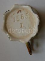 ccí 1900 Finom, kézzel festett olasz porcelán kávés készlet- Kiöntő, cukortartó + 3 csésze aljjal (e...