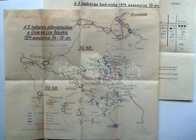 1914-1916 8 db I. világháborús katonai térkép többnyire kiváló állpotban / 8 WW. I. military maps, m...
