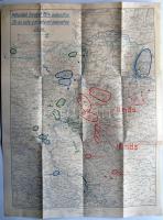 1914-1916 8 db I. világháborús katonai térkép többnyire kiváló állpotban / 8 WW. I. military maps, m...