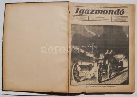 1914 Az igazmondó c. képes magazin októbertől decemberig tartó számai kaménykötésben a háború híreivel