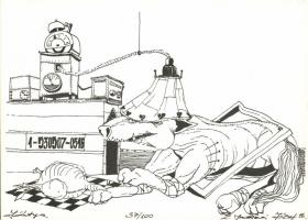 Z. Kovács József: 12 db sorszámozott, jelzett illusztráció ofszet-papír 22x30 cm