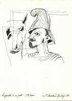 Z. Kovács József: 12 db sorszámozott, jelzett illusztráció ofszet-papír 22x30 cm