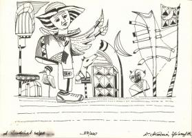 Z. Kovács József: 12 db sorszámozott, jelzett illusztráció ofszet-papír 22x30 cm