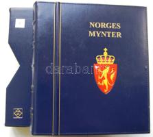 Leuchtturm: norvég érmealbum 1 és 2 koronás érmék részére, 1875-2005. Gyűrűsfedél tokkal, kiváló állapotban