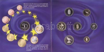 2007. 1Ft-100Ft 8klf db, szettben, benne 50Ft "50 éves a Római Szerződés" T:PP Csak 5000db...