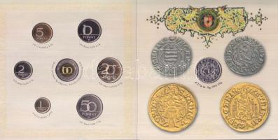 2008. 1Ft-100Ft 7klf db + Mátyás denár Ag fantáziaverete "Reneszánsz emlékév" szettben T:PP Csak 3000db!