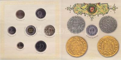 2008. 1Ft-100Ft 7klf db + Mátyás denár Ag fantáziaverete "Reneszánsz emlékév" szettben T:B...