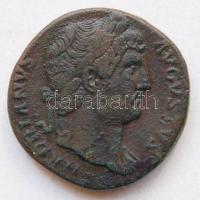 Római Császárság HADRIANUS 117-138. "COS III SC / Ülő Roma" Sestertius (23.7g) T:2/3