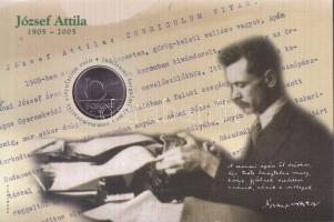 2005. 10Ft "József Attila" számozott emléklapon T:1 Csak 12000db!
