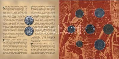 2001. 1Ft-100Ft 7klf db, szettben "Ezeréves a magyar pénzverés" T:BU Csak 7000db!