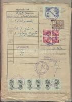 10 db marhalvél az 1950-es évekből okmánybélyegekkel