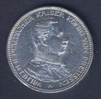 Német Birodalom/Császárság/Poroszország 1914. 3M Ag Wilhelm II uniformisban T:2+ apró ph