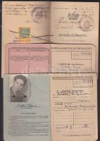 1930-1970 10 db utazási, tb és egyéb igazolvány