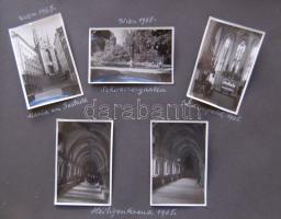 cca 1960 Magyarország, Szlovákia, Ausztria fotóalbum kb 110 képpel, sok városkép / Journey to Slovakia, Ausztria, Hungary photos