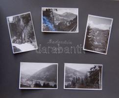 cca 1960 Magyarország, Szlovákia, Ausztria fotóalbum kb 110 képpel, sok városkép / Journey to Slovak...