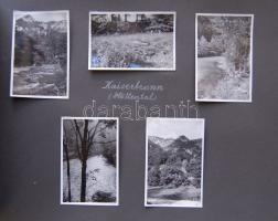 cca 1960 Magyarország, Szlovákia, Ausztria fotóalbum kb 110 képpel, sok városkép / Journey to Slovak...