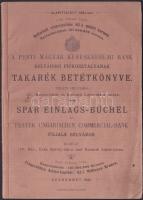 1913 Pesti Magyar Kereskedelmi Bank Belvárosi fiókosztály betétkönyv