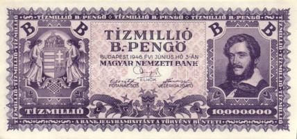 1946. 10.000.000BP (2x) kétféle színváltozat T:I-
