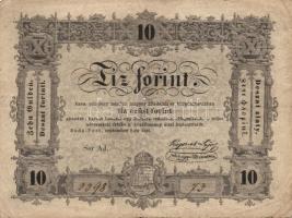 1848 10Ft "Kossuth bankó" T:III