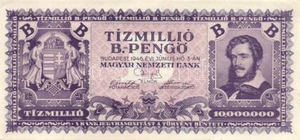 1946. 10.000.000BP (3x) kétféle színváltozat T:I-