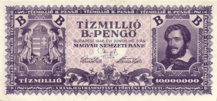 1946. 10.000.000BP (3x) kétféle színváltozat T:I-