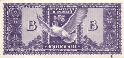1946. 10.000.000BP (3x) kétféle színváltozat T:I-