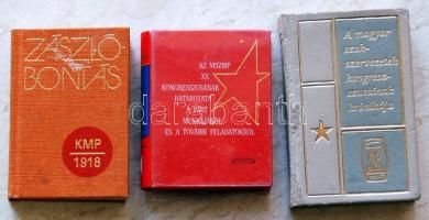 3 db szocialista minikönyv