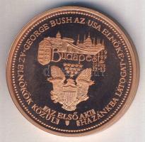 1989. "George Bush látogatása Magyarországon" Br emlékérem 37,6g T:PP