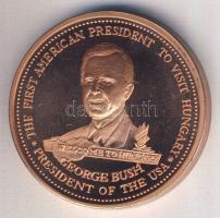 1989. "George Bush látogatása Magyarországon" Br emlékérem 37,6g T:PP