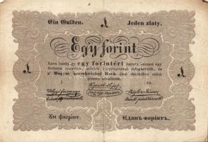 1848. 1Ft "Kossuth bankó" T:III-