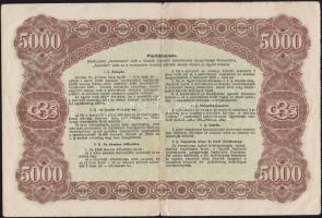 1924. Gazdák Biztosító Szövetkezete értékpapír 5000K-ról T:III