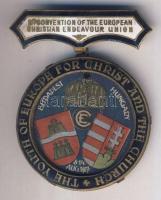 1927 YFC - European Christian Endeavour Union CE Budapesti kongresszus kitűzője. Fém-karton T: 2/3