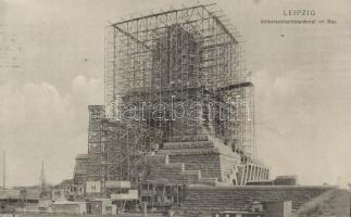 Leipzig war monument during construction