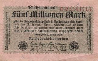 Németország/Weimari Köztársaság/Német 3. Birodalom 1923. 20.000M + 5.000.000M + 1937. 1RM + 1948. 50...
