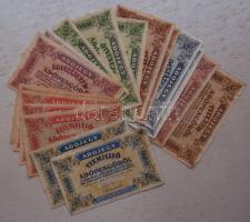 1946. 10.000AP (3x) + 50.000AP (3x) + 100.000AP (3x) + 500.000AP (2x) + 1.000.000AP (7x) + 10.000.000AP (2x) T:I,II,III összesen 20db!