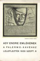 Ady memorial relief of Café Palermo by Birman Bokros (Small tear)