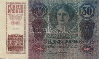 1904. 10K román körbélyegzővel T:IV + 1914. 50K (2x)román körbélyegzővel T:II