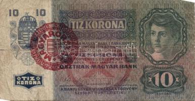 1913. 20K + 1914. 50K + 1915. 10K mindegyik piros "Magyarország" körbélyegzővel T:III,IV