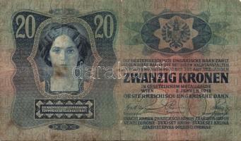 1913. 20K + 1914. 50K + 1915. 10K mindegyik piros "Magyarország" körbélyegzővel T:III,IV