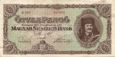 1930. 20P + 1945. 50P (3x) + 1946. 10.000.000BP T:III