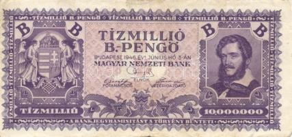 1930. 20P + 1945. 50P (3x) + 1946. 10.000.000BP T:III