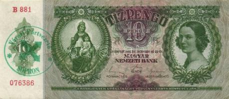 1930. 100P, 1932. 50P, 1936. 10P, 1941. 20P mindegyik "Városi Pártvezető - Sopron" felülbélyegzéssel T:II