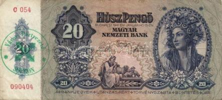 1930. 100P, 1932. 50P, 1936. 10P, 1941. 20P mindegyik "Városi Pártvezető - Sopron" felülbé...