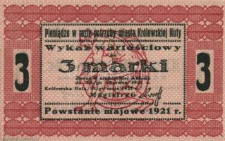 Lengyelország/német megszállás 1917. 1/2M + 1919. 1M (2x) 2klf + 2db szükségpénz Königshütte 1921. 1...