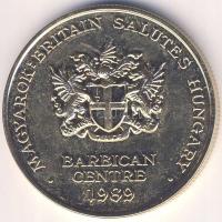 Nagy-Britannia 1989. "Barbican Centre-Magyarok Britain Salutes Hungary" aranyozott emlékér...