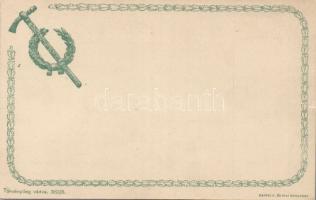 Mining symbols postcard (small tear)