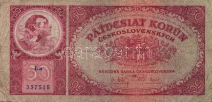 Csehszlovákia 1929. 50K T:III